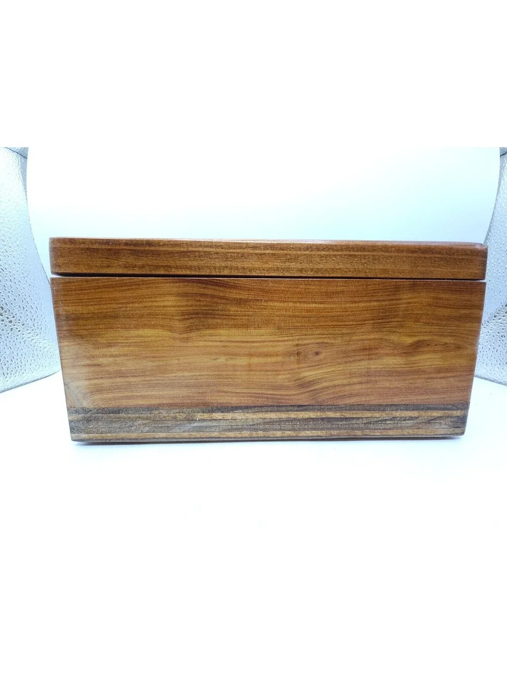 VTG Handcrafted Wooden Storage Box with Hinged Lid